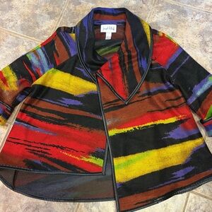 Joseph Ribkoff Multicolor Abstract Jacket size 10